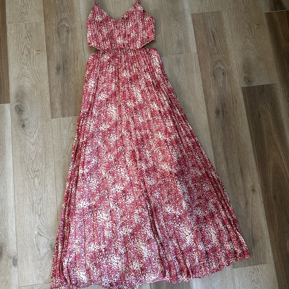 Express pleated maxi dress